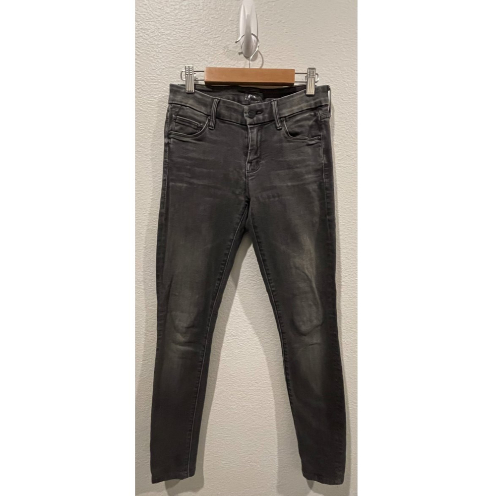 MOTHER The Looker Ankle Skinny Black Jeans